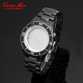 

AR1421 watchband + shell New high quality Ceramic watchband special for AR1421 black men watch bracelet