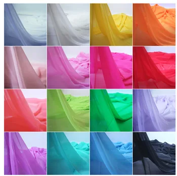 

150cm width Chiffon fabric soft fabric for dress lining cloth material 30d georgette fabrics wedding GTF01