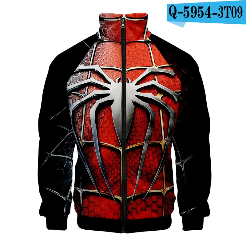 

Spiderman Costume Far From Home Jacket Peter Parker Superhero Long Sleeve Sweatshirts Black 3D Jacket Oversized Game Clothes