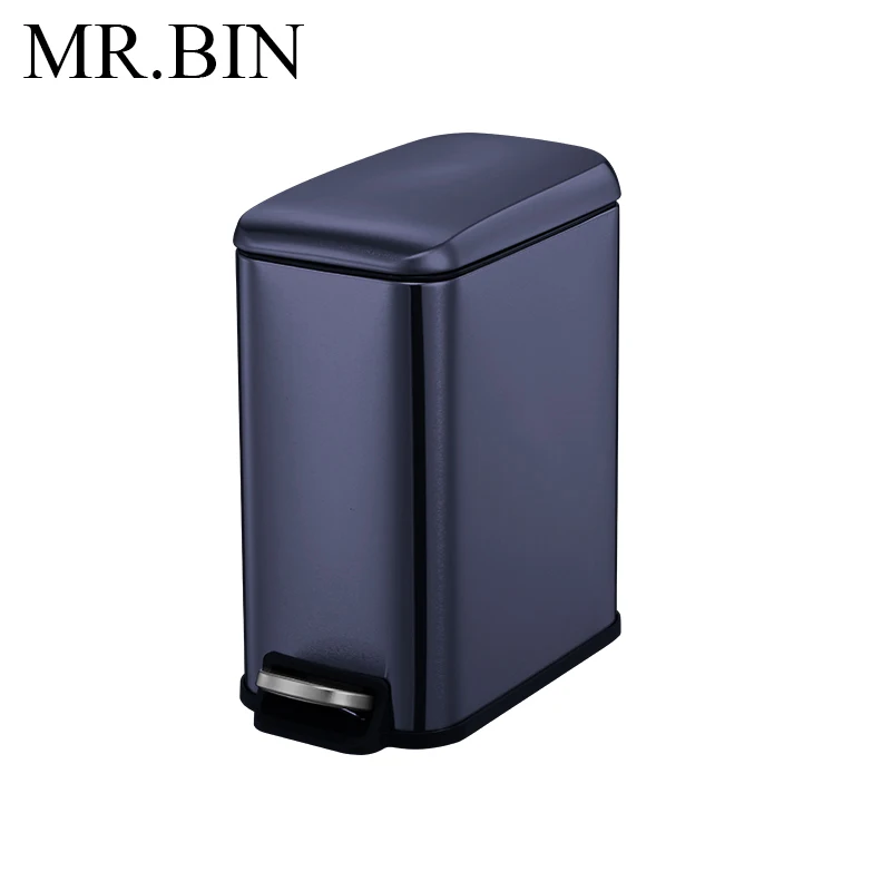 MR. Bin 5L CS Plus мусорное ведро со съемным внутренним ведром с ножками из нержавеющей стали Урна с педалью мини-мусорное ведро - Цвет: Dark Blue