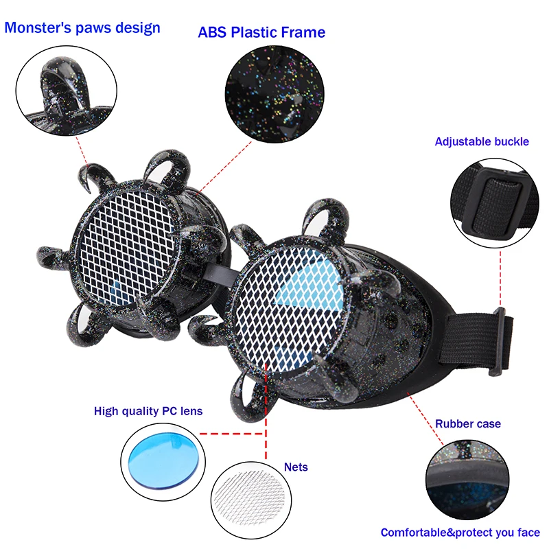 

SAYFUT NEW Vintage Monster Claw Design Mesh Style Clear Lenses Goggles Steampunk Glasses Party Welding Punk Gothic Cosplay