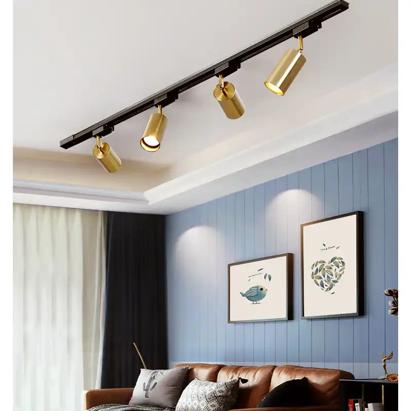 Led Track Light Aluminum Gold Ceiling Rail Lighting Gold Ceiling Rail Track Lighting Light