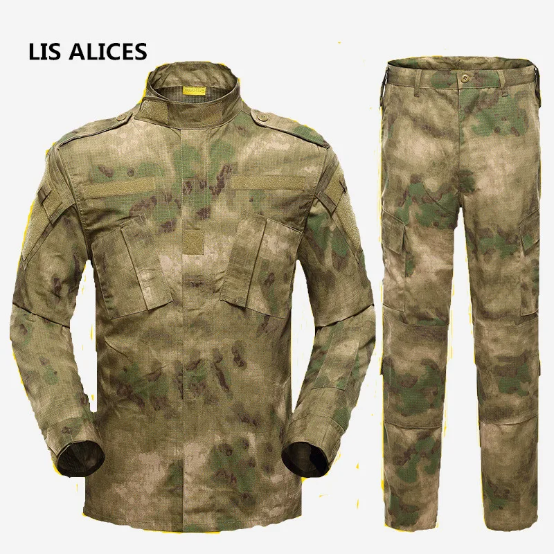

LIS ALICES 2018 New Brand Camouflage Army Clothes Tactical Uniform Military Combat Uniform Coats+Pants Men's Clothing Set