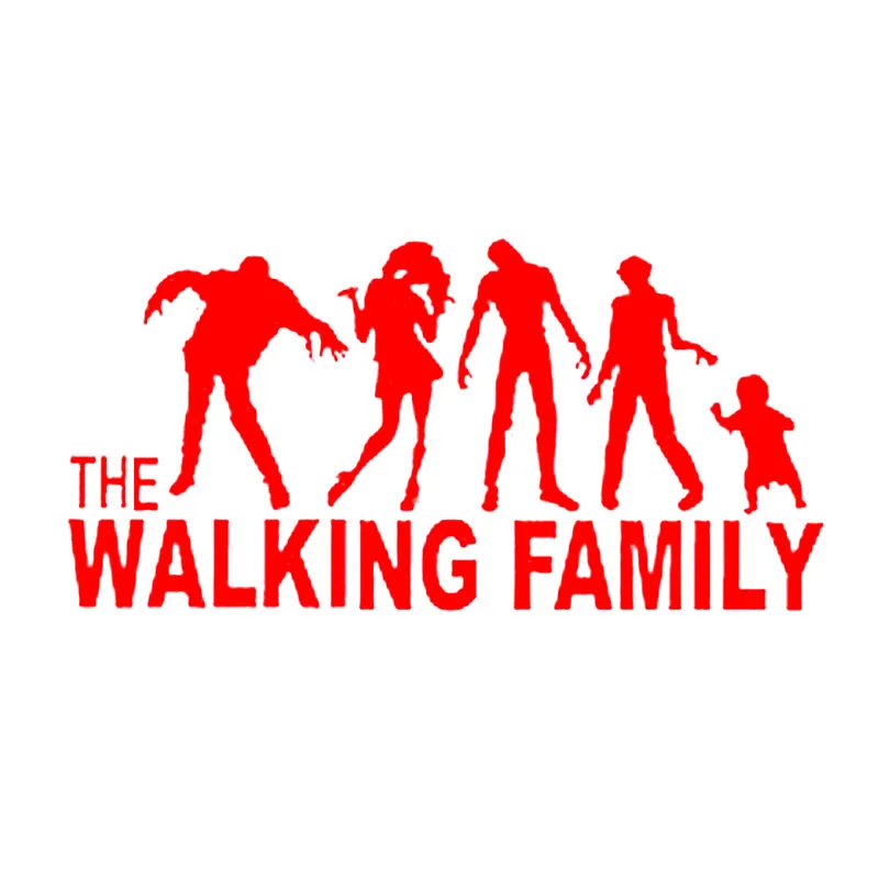 

15.7*7.7cm Funny Familie On Board The Walking Dead Zombie Motorcycle Decal Vinyl Black/Silver Car Sticker