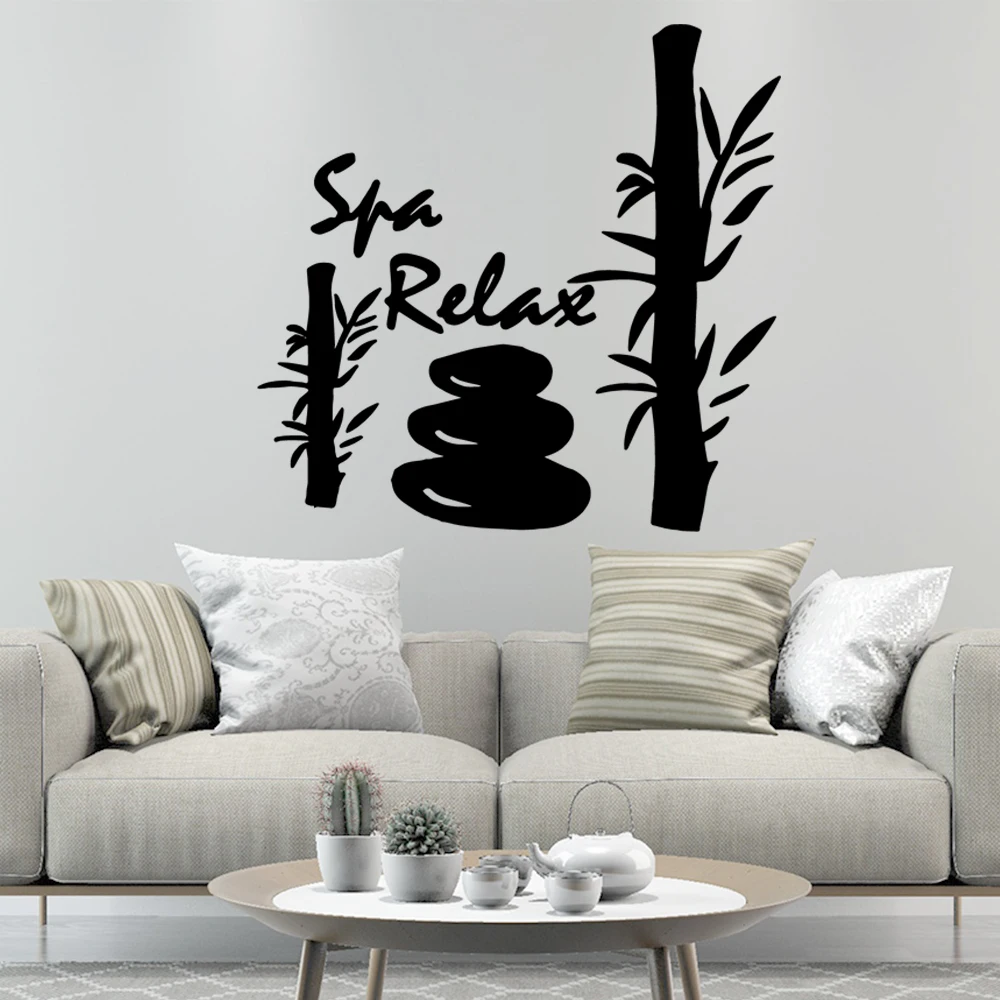 

Funny Spa Relax Wall Sticker Pvc Removable Living Room Children Room Vinyl Art Decals Decorative Vinyl Wall Stickers