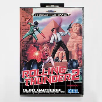 

Rolling thunder 2 EU 16 bit SEGA MD Game Card With Retail Box For Sega Mega Drive For Genesis