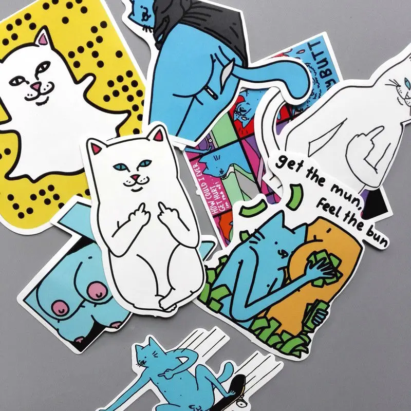 3 комбинации смешные наклейки «ripndip» для автомобиля ноутбук багаж скейтборд мотоцикл сноуборд наклейка