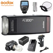 Карманный флэш-светильник Godox AD200Pro 200Ws ttl 2,4G 1/8000 HSS 500 полная мощность вспышки 0,01-2,1 s переработка батареи 2900 mAh/Xpro
