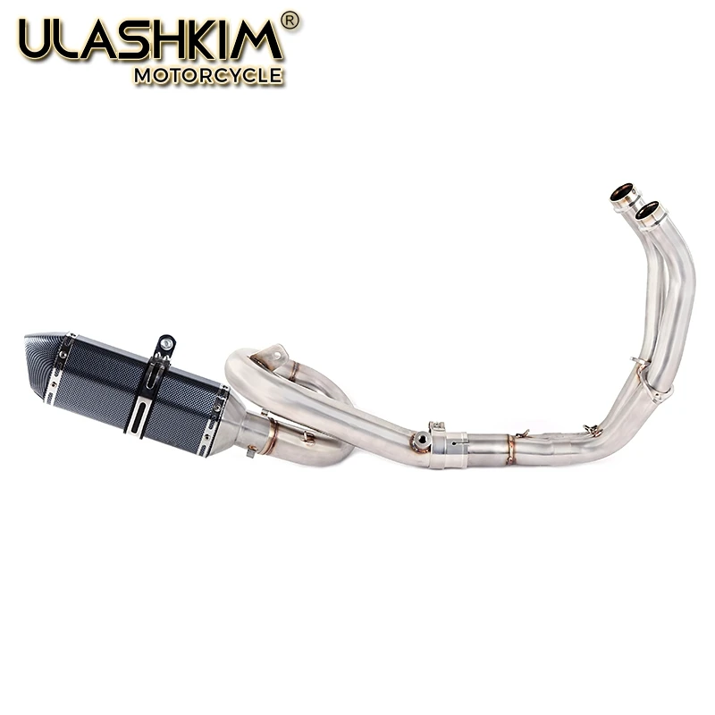 

FZ07 MT07 Motorcycle Exhaust Full system contact Pipe + muffler NEW STYLE FOR yamaha FZ-07 MT-07 2014-2017