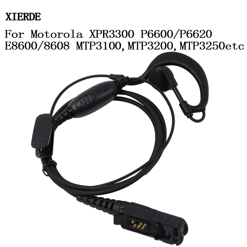 

Walkie Talkie Ear hang Headset For Motorola Xir P6600 P6620 XPR3300 XPR3500 MTP3250 Two Way Radio Earpiece