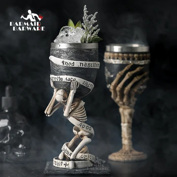 200ml Resin And stainless Steel Ceramic Tiki Mug Creative Porcelain Beer Wine Mug Cup 200ml hot sale creative home decoration 3d resin skull shape stainless steel wine goblet