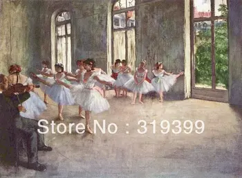

100% handmade Oil Painting Reproduction on linen canvas,The Rehearsal by edgar degas,Free DHL Shipping,Museum quality
