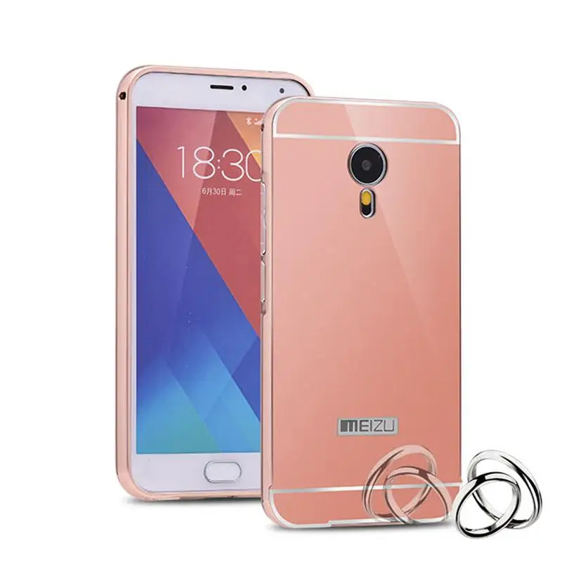 Роскошный металлический алюминий для Meizu MX5 Чехол Съемный + Зеркало Жесткий 2 в 1
