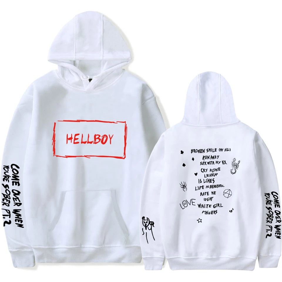 New Men Hoodie lil peep HELLBOY Print Trendy Simple Sweatshirt Spring Autumn Keep warm Hoodies Hip Hop Fans Leisure clothes