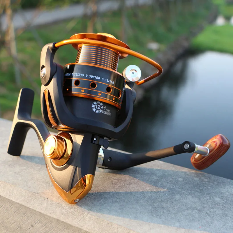 

12+1 Bearing Metal Spool Surf Casting Spinning Series Metal Rocker Reel Fly Fishing Line Wheel ALS88