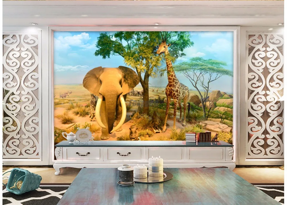 Art Wallpaper Cartoon & Animal for Children Abstract designs used for TV backgroundliving room hotel  decorationshopping cent (30)