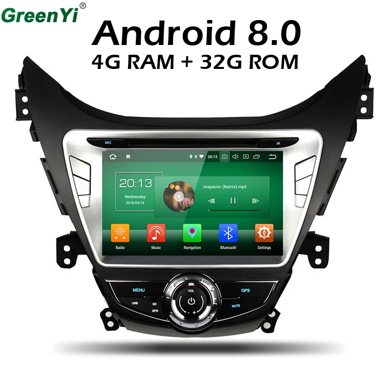

4GB RAM Octa Core Android 8.0 Car DVD GPS Radio Fit Hyundai Elantra Avante I35 Car Stereo TV 4G Navigation Multimedia Head Unit