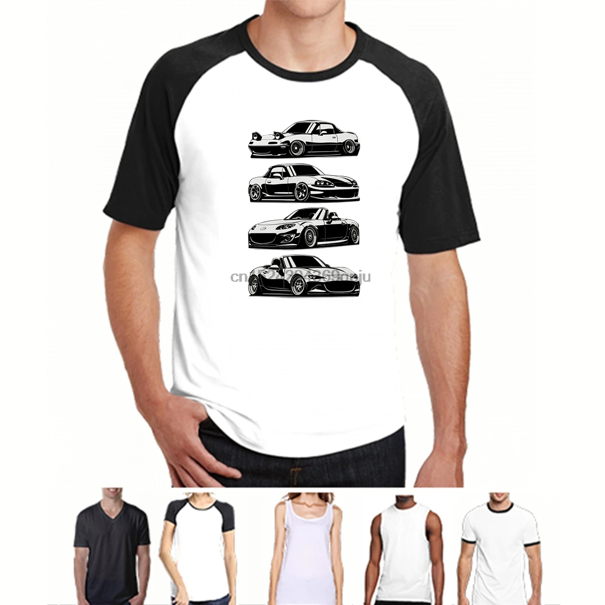 

Men T shirt Generations. Mazda MX5 Miata funny t-shirt novelty tshirt women(1)