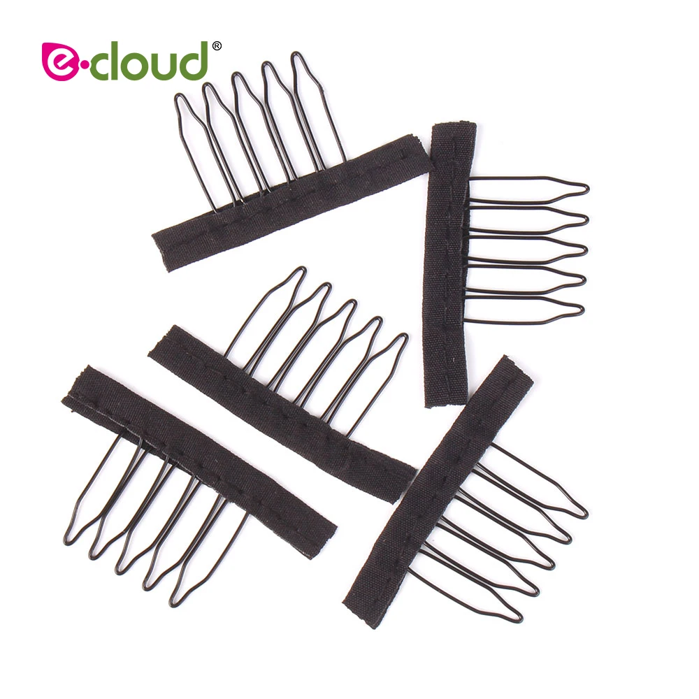 50pcs 100 /Lot 5 Theeth Stainless Steel Wig Combs For Wig Caps Wig