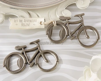 

200pcs/lot vintage wedding favor gift giveaways-- "Let's Go On an Adventure" Bicycle Bottle Opener party favor souvenir