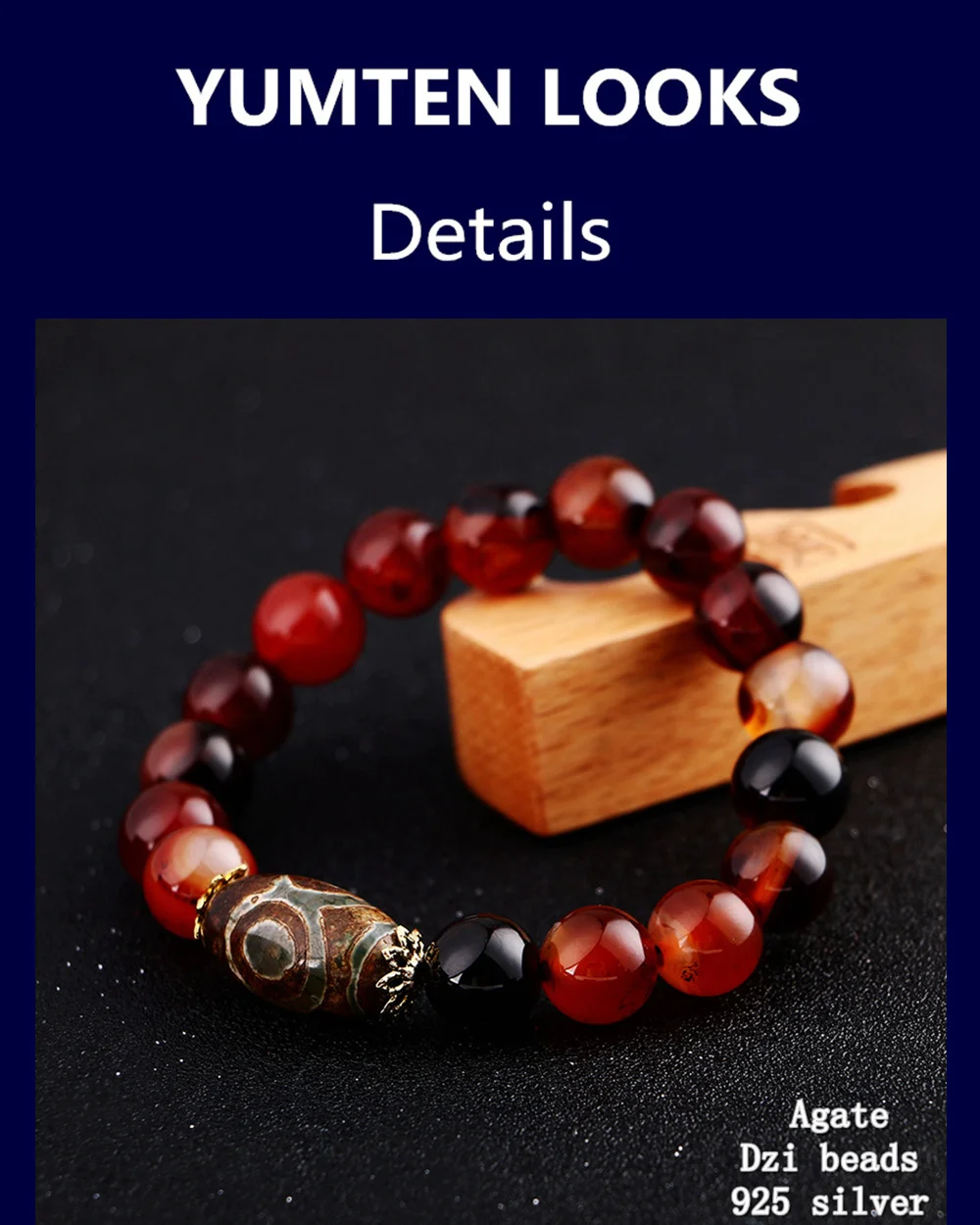 Натуральный агат, эластичный браслет для женщин и мужчин, чакра Longan Dzi, ювелирное изделие, модный Тибетский камень Будды, бусы, подарок для пары, браслеты