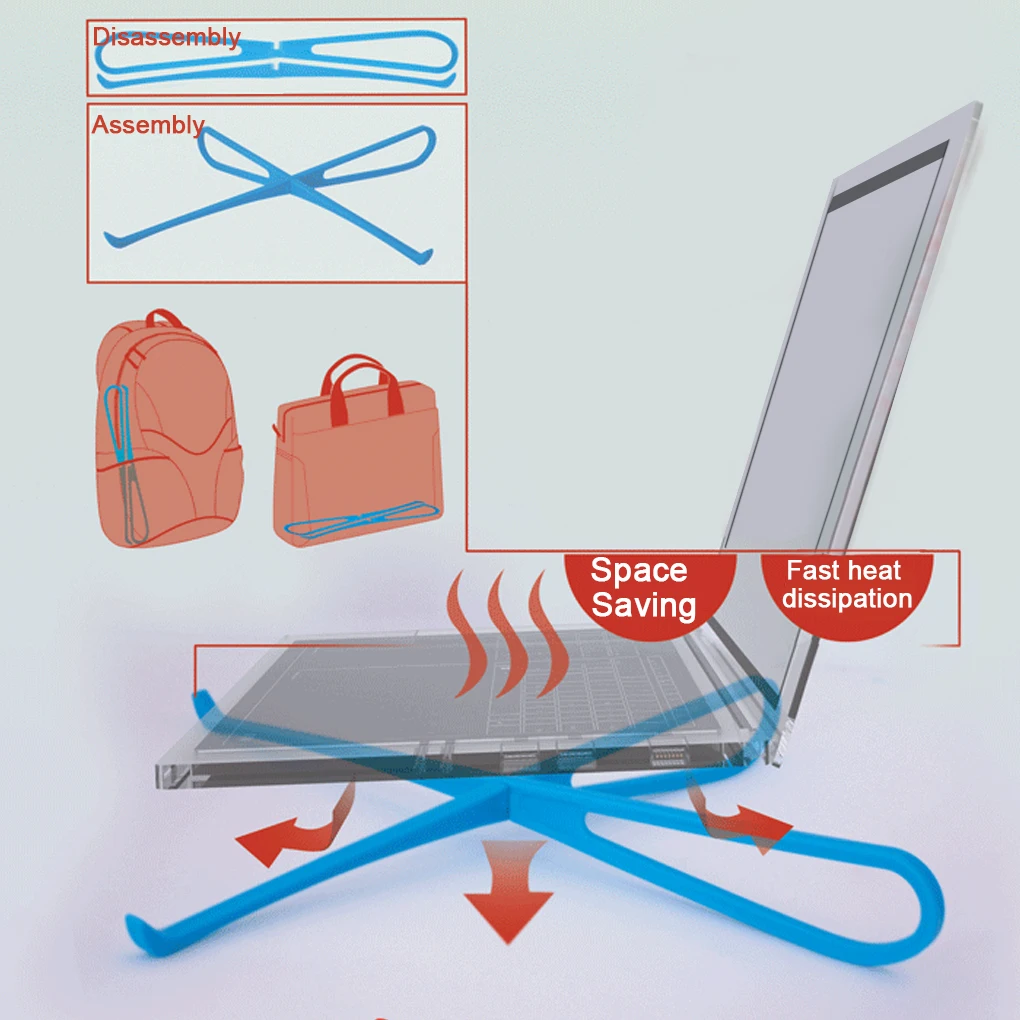 

New 1 Pair Portable Laptop Stand Foldable Holder Notebook Support Adjustable Desktop Bracket Ergonomic Laptop Stand