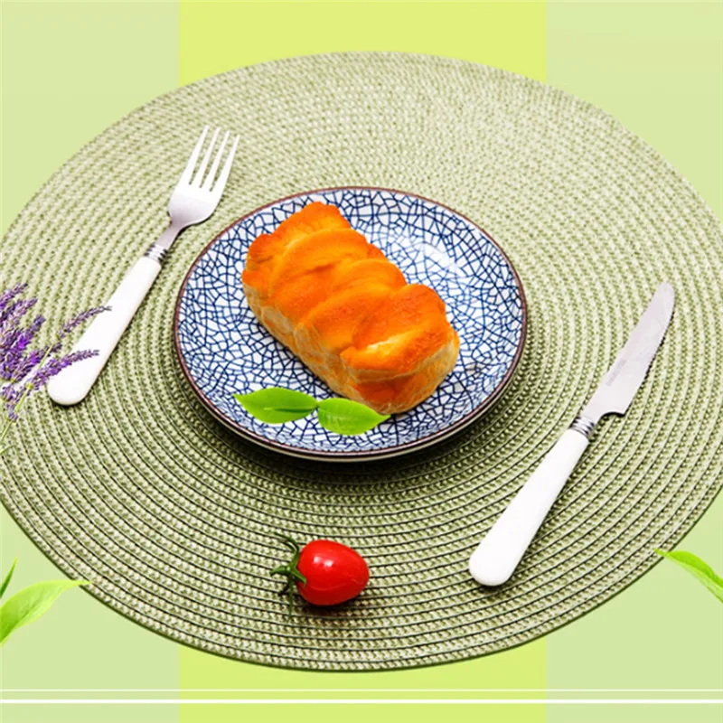 Round Placemats Linen Table Mats Round PlaceMat Table Ramie Insulation