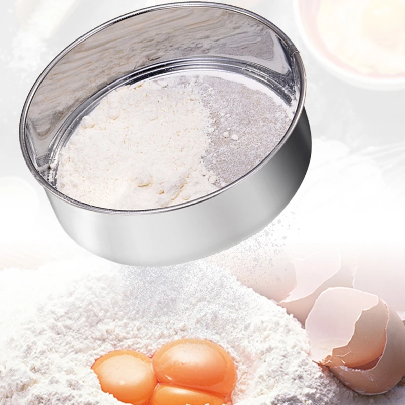 

OOTDTY Stainless Steel Mesh Flour Sifting Sifter Sieve Strainer Cake Baking Kitchen Perfect Multi-purpose Tool