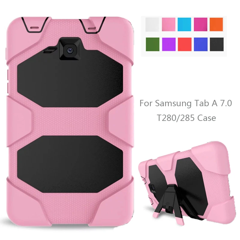 

For Samsung Galaxy Tab A A6 T280 T285 7.0 inch Tablet Heavy Duty Rugged Impact Hybrid Case Kickstand Cover Shockproof