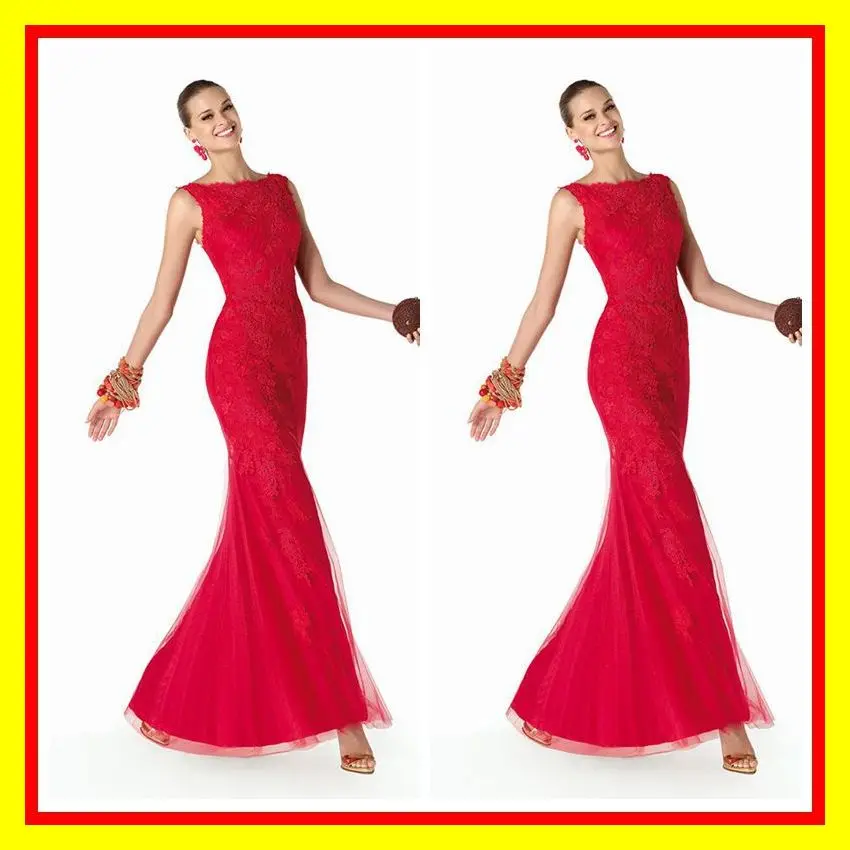Evening Party Dresses Uk Trumpet /Mermaid Floor-Length Built-In Bra Lace None Scoop Sleeveless Natural Tulle Polyester Customize | Свадьбы и