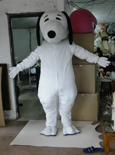 

2018 Deluxe White Dog Mascot Costume, Halloween Mascot Costume Fancy Dress with helmet and cooling fan,
