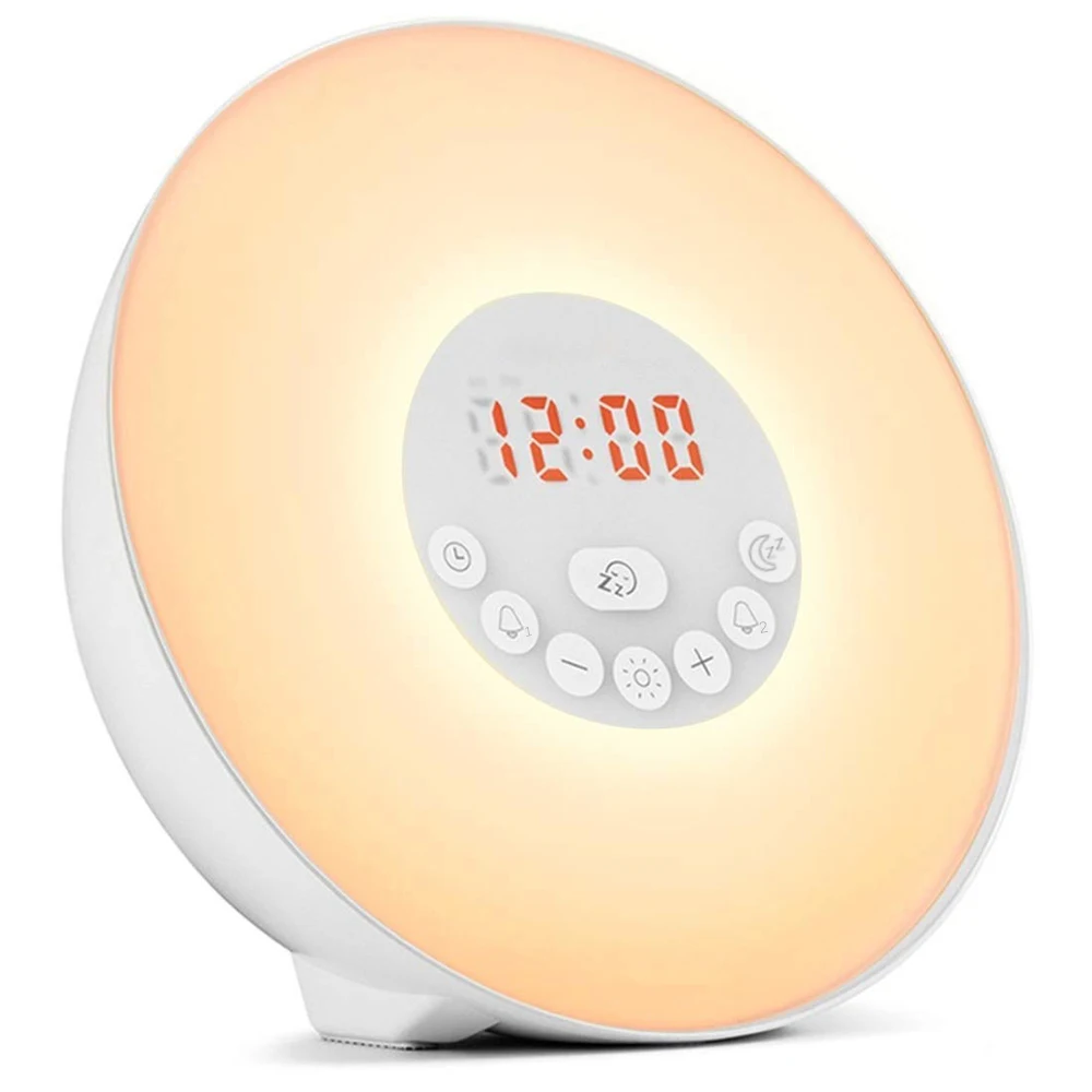 

Bluetooth speaker Alarm Clock Sunrise/Sunset Simulation Digital Clock 7Colors Light Table Clocks night lamp