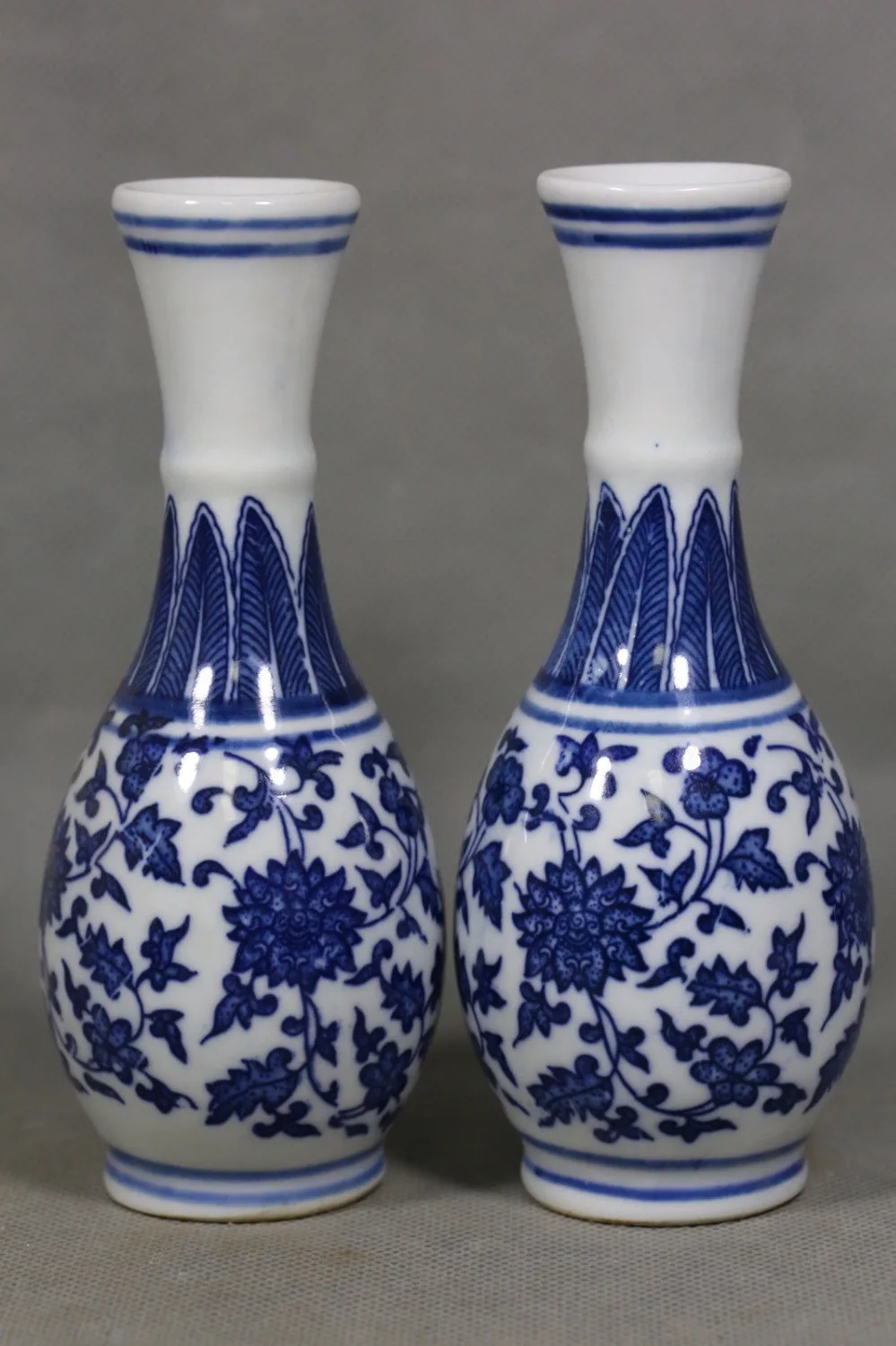 

2PCS Archaize Style Chinese Blue and white Porcelain vase - Painting