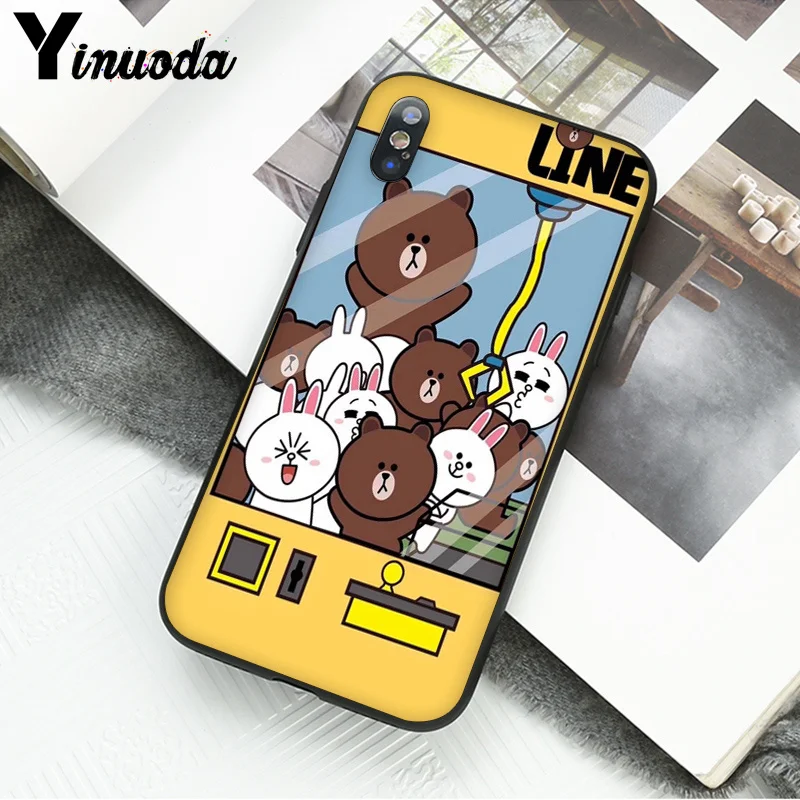 Yinuoda line friends Customer высококачественный чехол для телефона для iPhone 6S 6plus 7plus 8 8Plus X Xs MAX 5 5S XR