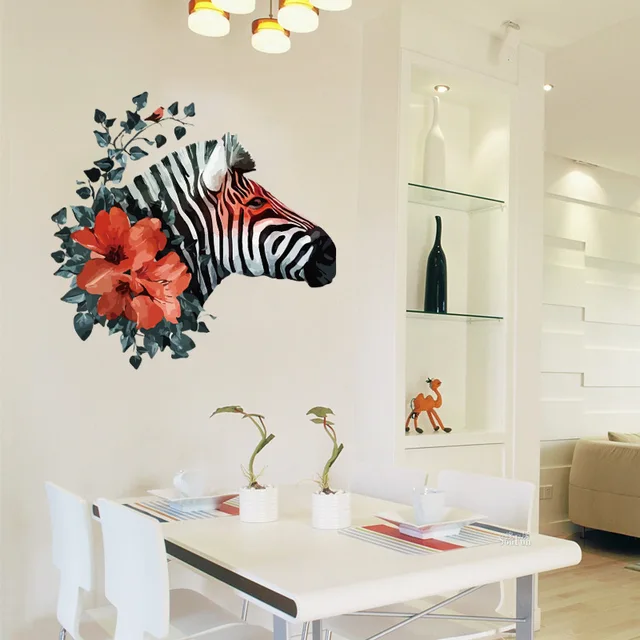 horse zebra wall stickers flower home decor decoration waterproof diy wholesale bulk accessories supplies items stuff - Home Decoration Stuff horse zebra wall stickers flower home decor decoration waterproof diy wholesale bulk accessories supplies items stuff - Home Decoration Stuff