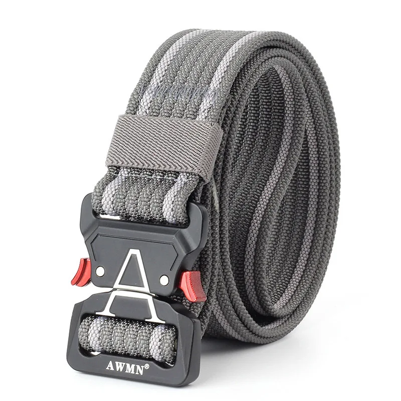 Army Military Tactical Belt New Outdoor 125cm Cobra Alloy Buckle Nylon Casual Combat Belt Men Women Training Belt AE103