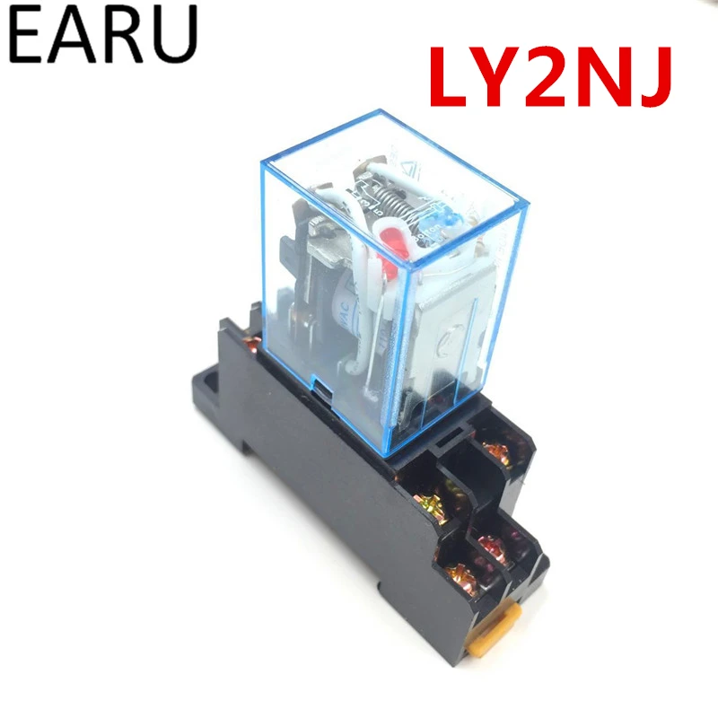 1Pc LY2NJ HH62P HHC68A-2Z Electronic Micro Mini Electromagnetic Relay 10A 8PIN Coil DPDT With Socket Base DC12V,24V AC110V,220V 1Pc LY2NJ HH62P HHC68A-2Z Electronic Micro Mini Electromagnetic Relay 10A 8PIN Coil DPDT With Socket Base DC12V,24V AC110V,220V