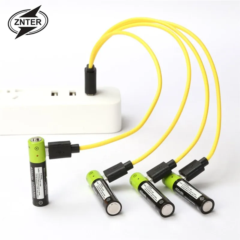 

Best Deal 4pcs 1.5V 400mAh AAA li-polymer li-ion lithium Rechargeable Battery USB Battery with For RC Camera Drone Accessories