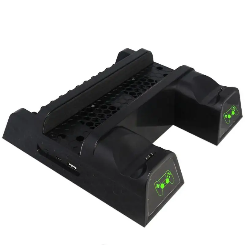 

Cooling Vertical Stand Dual Controller Charging Docking Disc Storage Rack holder for playstation 4 PS4 for PS4 Slim for PS4 Pro