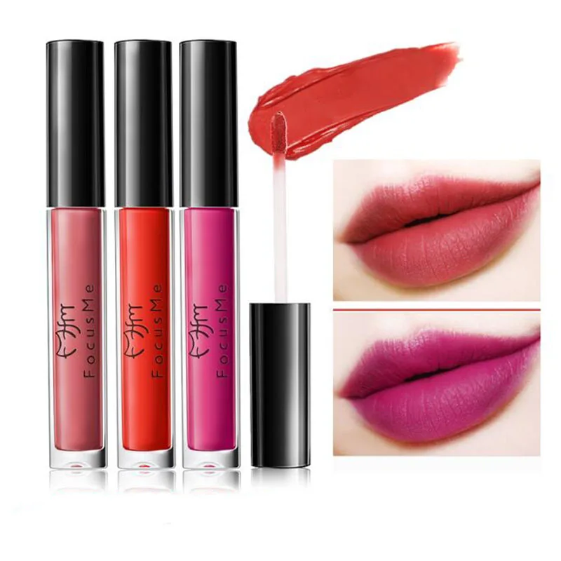 

FM 6 Colors Long-lasting Pomade Lip Tint Makeup Lip Gloss Waterproof Matte Liquid Focallure Kyliejenner Lipstick Matt toning