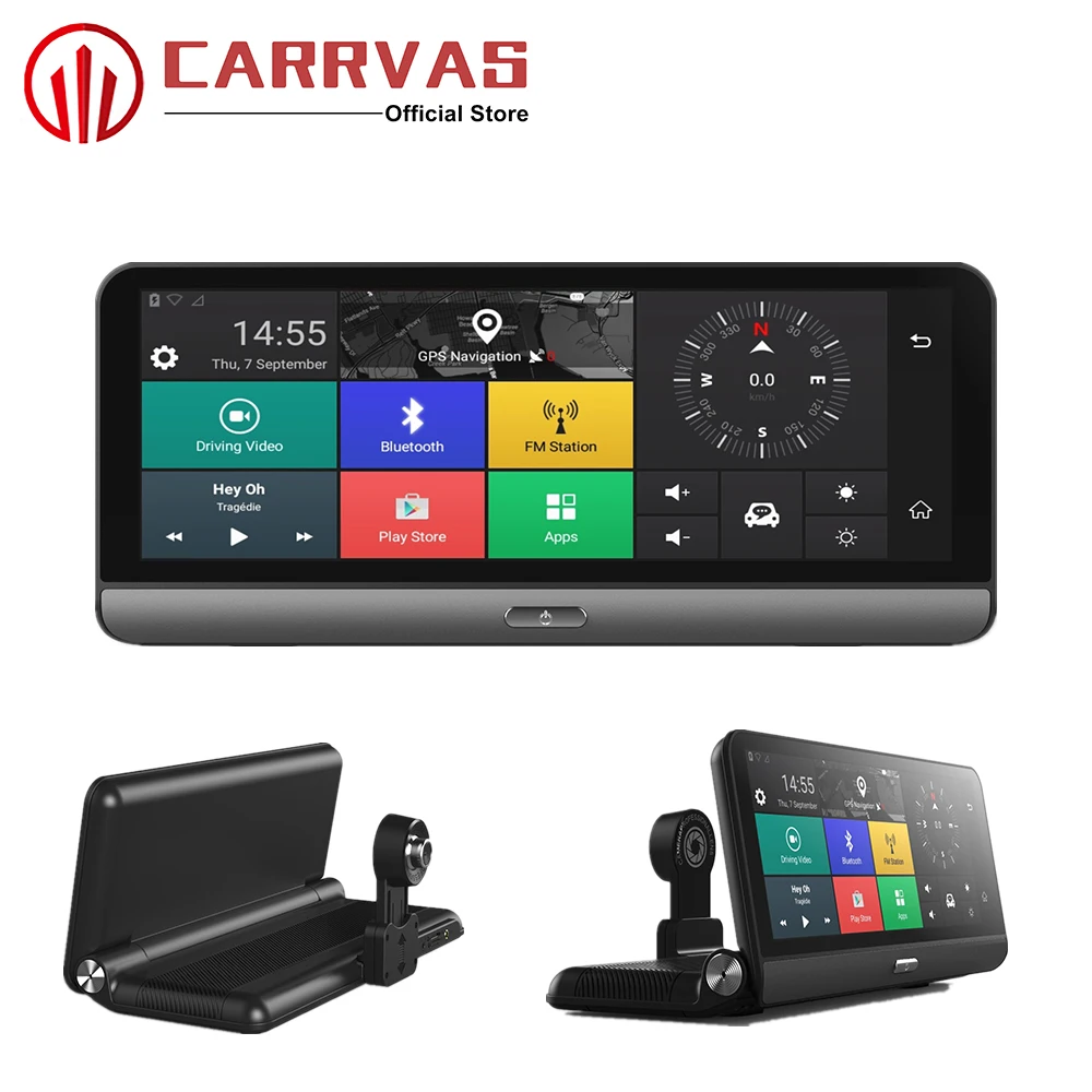 

CARRVAS Car DVR 8 inch 1080P Android 5.0 GPS Navigator 1G RAM 16G ROM With Bluetooth G-Sensor DVR Navigation 1280*480 For Skoda