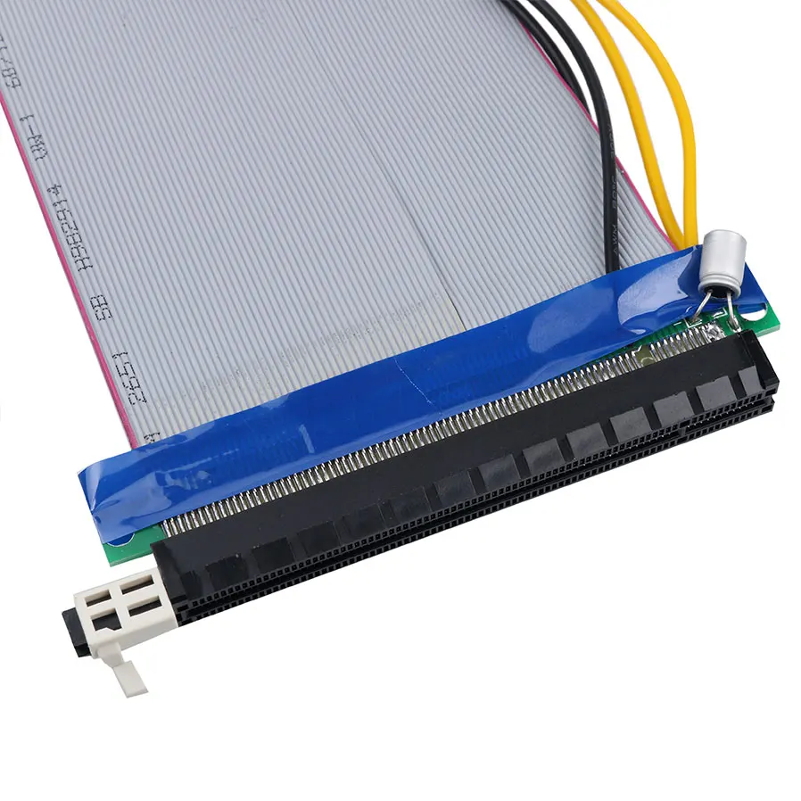 Kebidu 19 см Molex power PCI E 16X to Riser Card адаптер преобразователь удлинитель Гибкий плоский