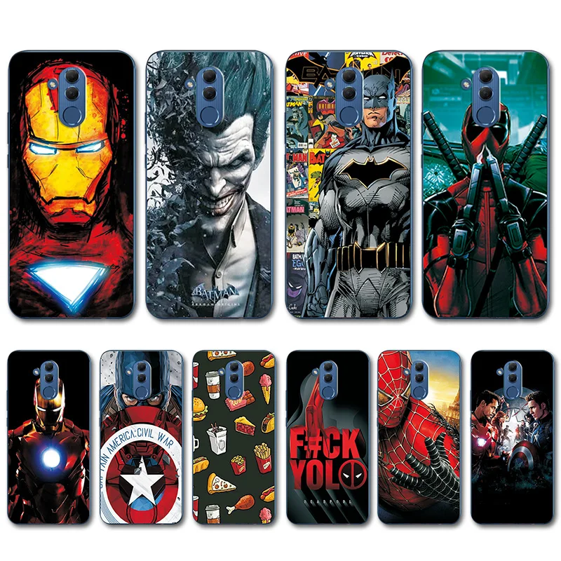 

Captain America Phone Case For Huawei Mate 20 Lite Case Mate 20 Lite Novelty Superhero Silicone Cover For Huawei Mate 20 Lite