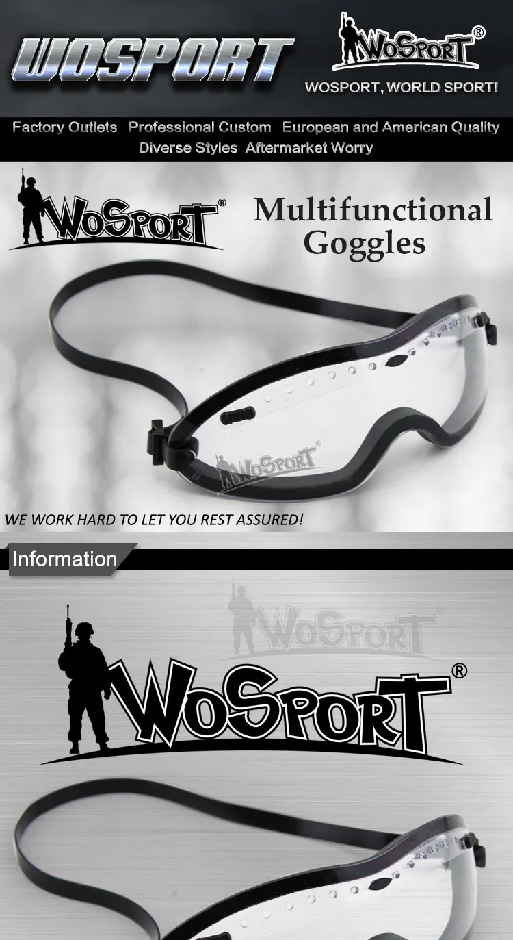 WoSporT Tactical Smith оптика BOOGIE регулятор GOGGLE тактические очки Американский шлем анти туман езда велосипедный Пейнтбол Очки