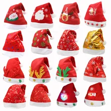 Рождественские игрушки украшение Рождественские шапки для взрослых и детей милые шапки Санта-Клауса с оленями рождественские украшения для праздников и вечеринок