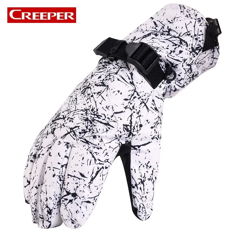 

Waterproof Ski Gloves Men Women Warm Skiing Snowboard Gloves Snowmobile Motorcycle Riding New Printed Winter Outdoor Snow Luvas