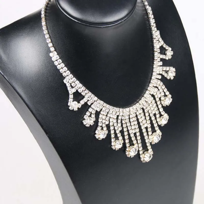 Hot Sale Black Volor Mannequin Shape PU Leather Jewelry Display Stand For Counter Showcase Necklace
