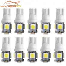 10X T10 voiture Led W5W 5050 blanc bleu rouge Auto sauvegarde lumière cale toit dôme lampe de lecture tronc ampoule plaque d'immatriculation lumière coffre lampe