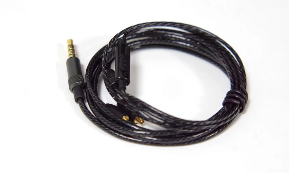 FAAEAL 1,2 м MMCX кабель 5N-OFC провод Модернизированный кабель для наушников сменный кабель используется для Shure SE535 SE846 SE215 с микрофоном