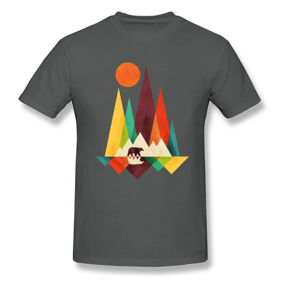 Street Tshirts Classic O-Neck Mountain Bear 100% Cotton Men's Tops T Shirt Unique Short Sleeve Tee-Shirt Top Quality Mountain Bear carbon
